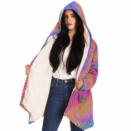 "Neon King Mandala" HOODED CLOAK