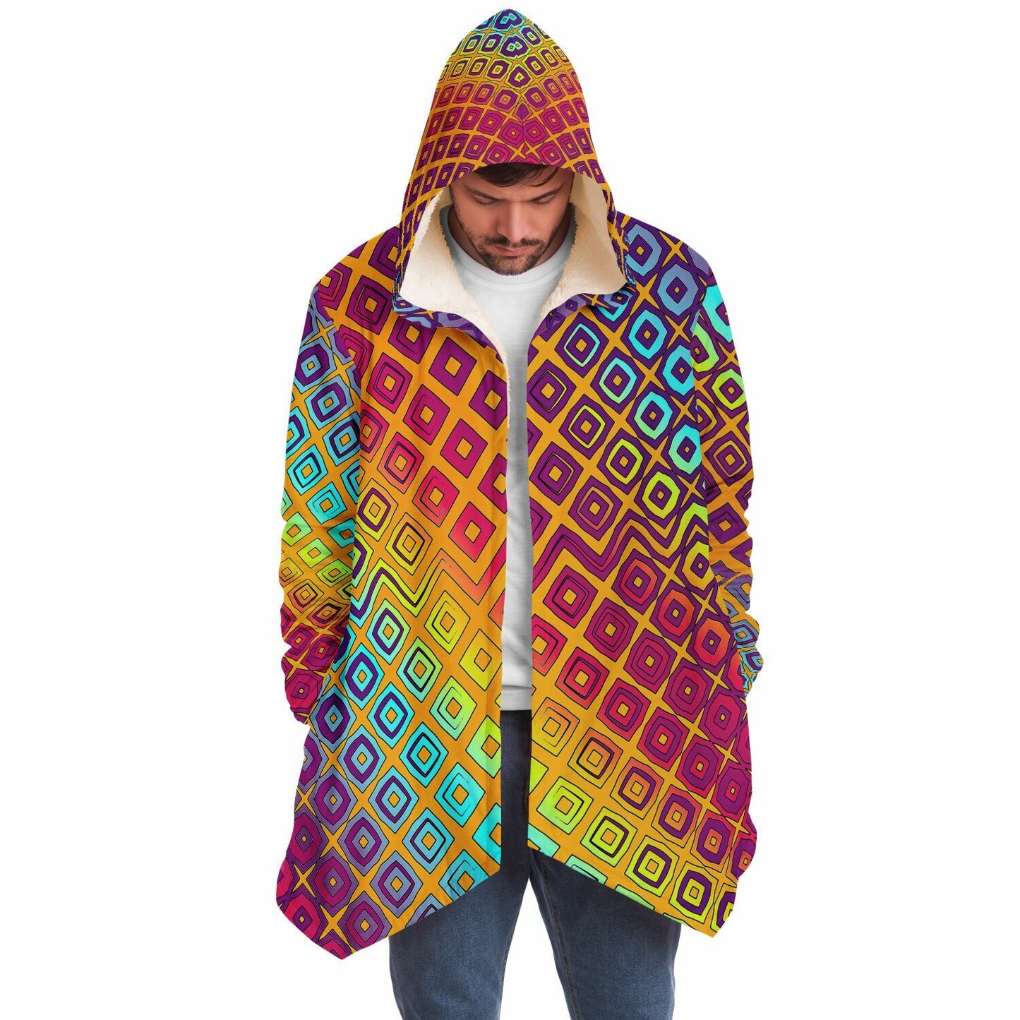 "Peacocking" HOODED CLOAK