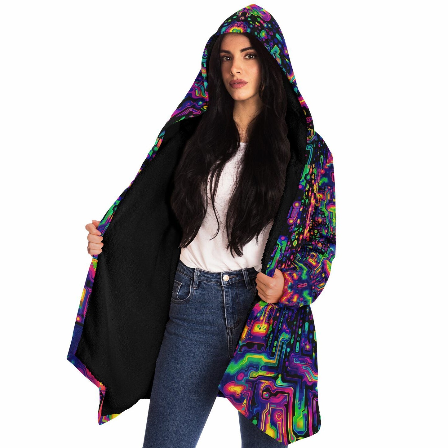 "Trip Capacitor" HOODED CLOAK