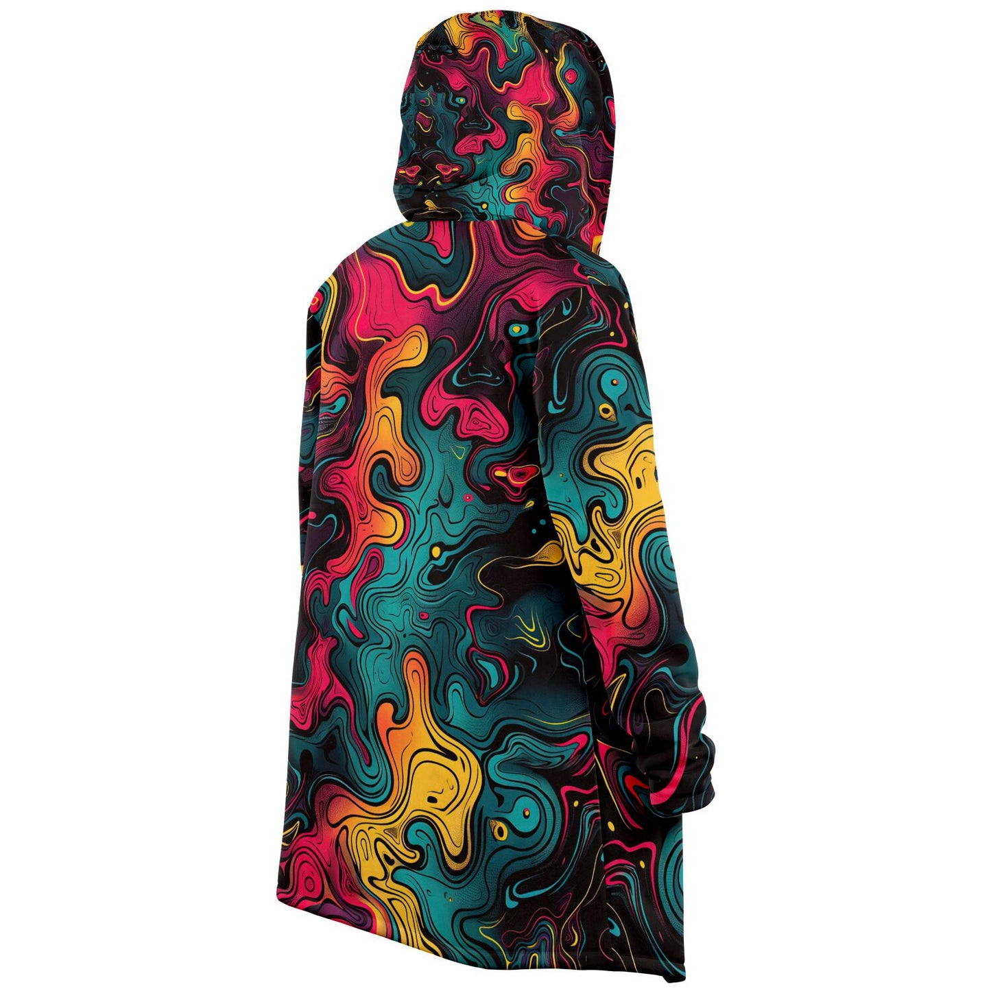 "Neon Oil" HOODED CLOAK