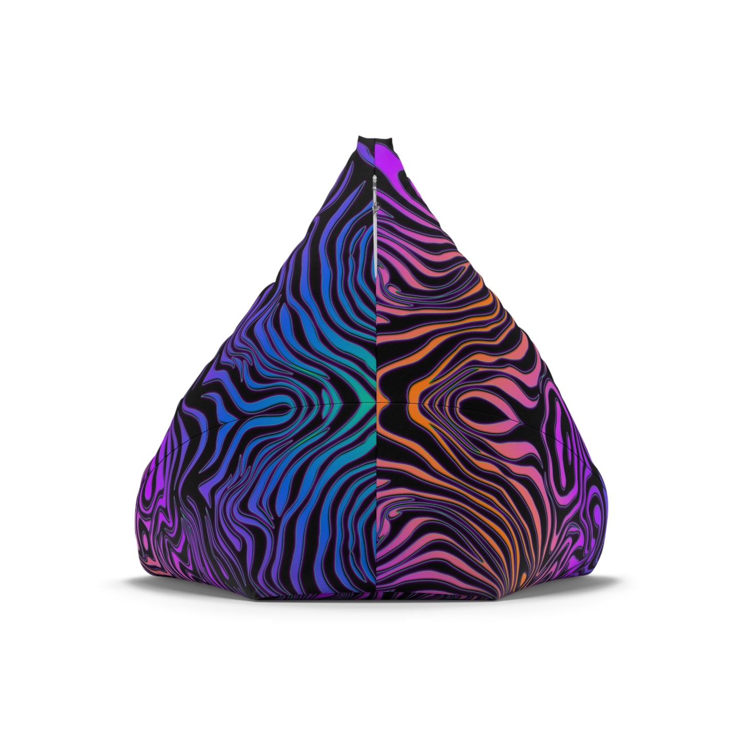 "Rainbow Zebra" BEAN BAG CHAIR COVER