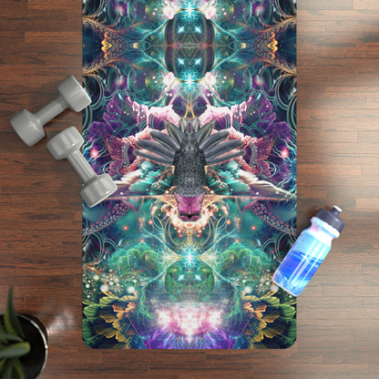 Closeup of the Nectar V2 yoga mat surface and print detail
