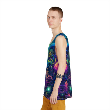 Folded view of the Orchidious men's tank top.