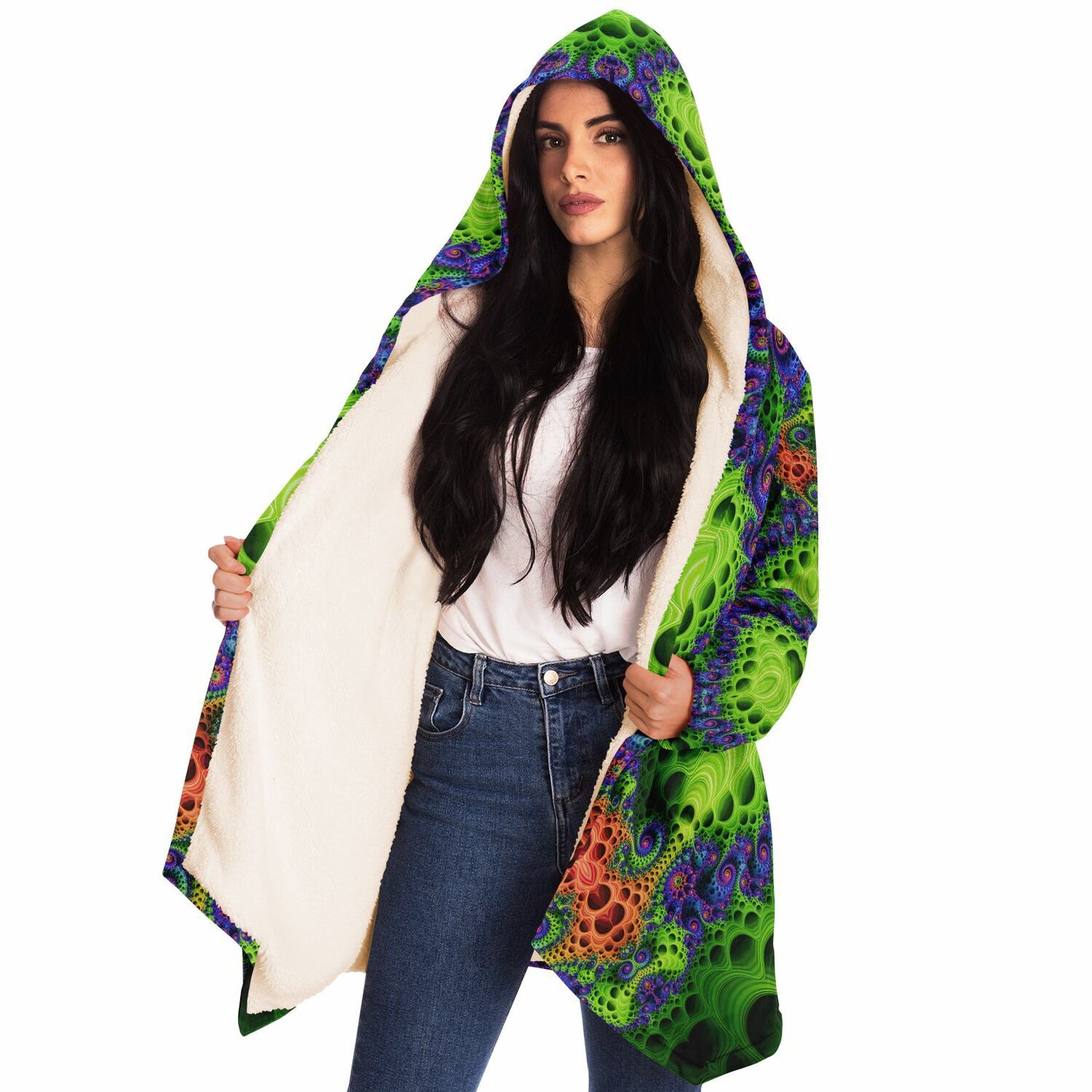 "Starburst Split" HOODED CLOAK