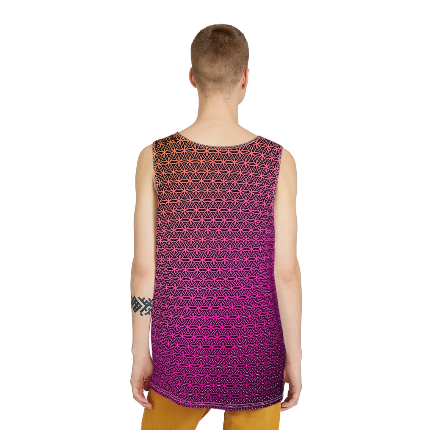 "Pink Flower of Life Pattern" MEN'S TANK TOP