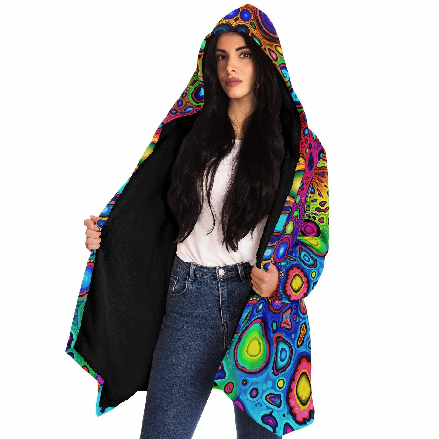 "Psycho Leopard" HOODED CLOAK