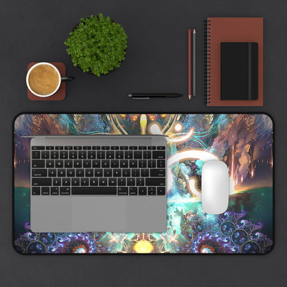 Density 432 desk mat displayed on a home office desk setup