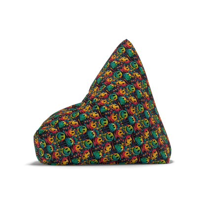 "Smiley Green Yellow Pattern" BEAN BAG CHAIR COVER