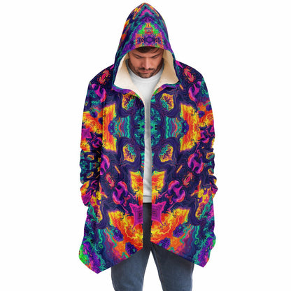 "Mush Tree So Color Mandala" HOODED CLOAK