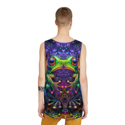 Flat lay of the Kiss Me tank top showing the full front design.