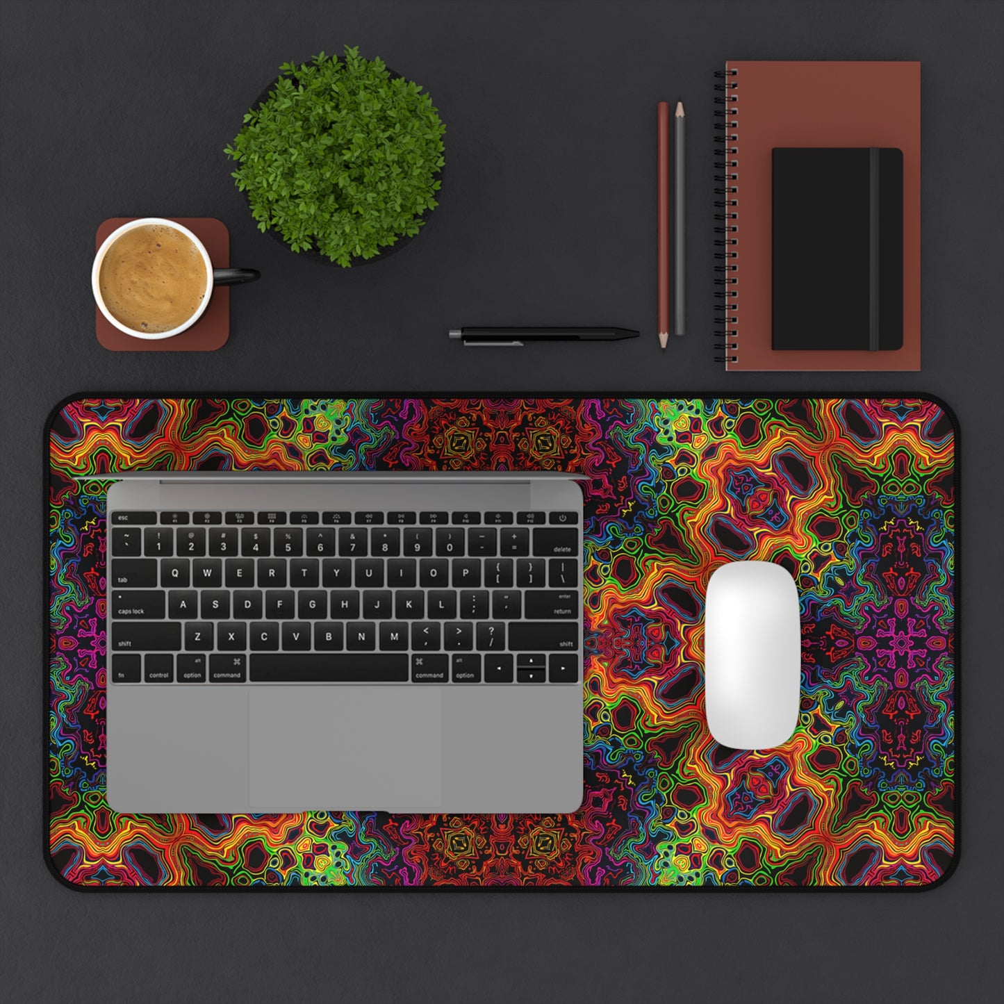 "Lysergic Burst" DESK MAT (12x18)(12x22)(15.5x31)