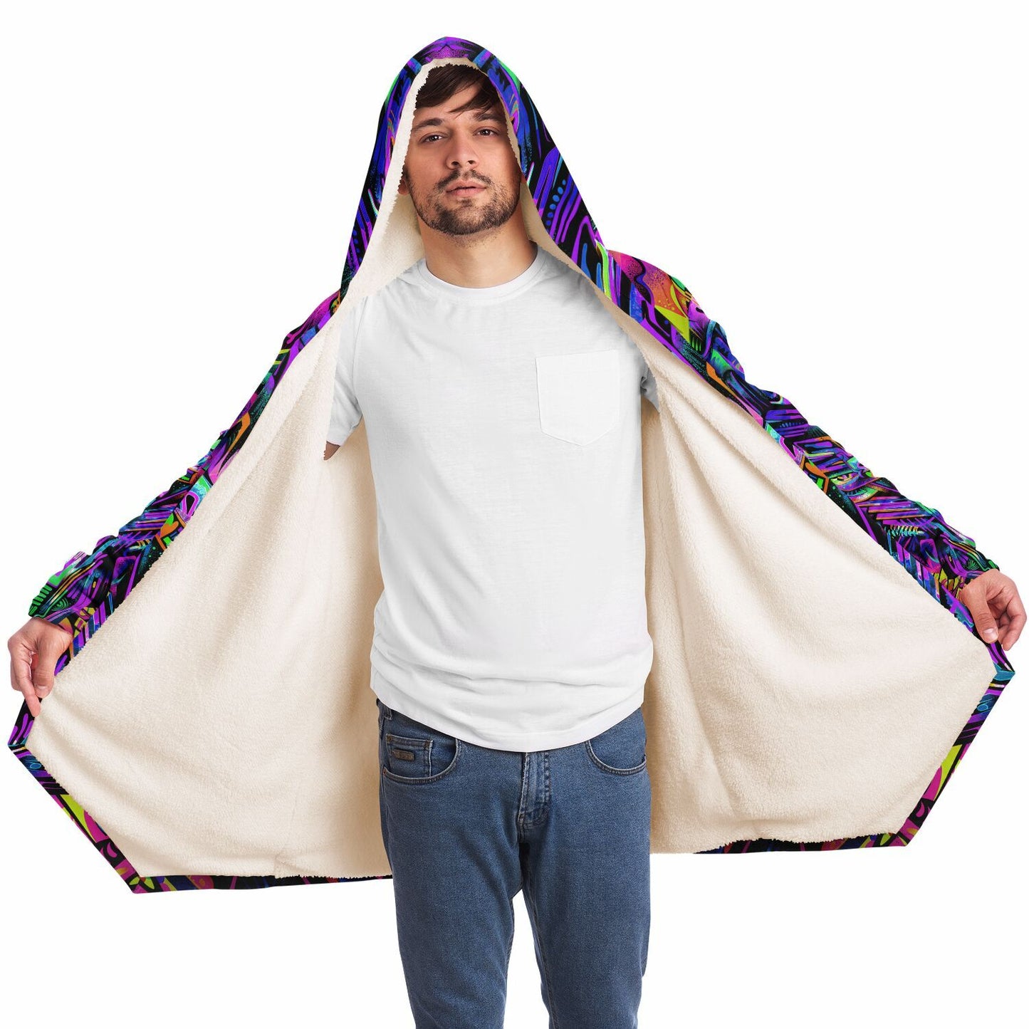 "Psyro" HOODED CLOAK