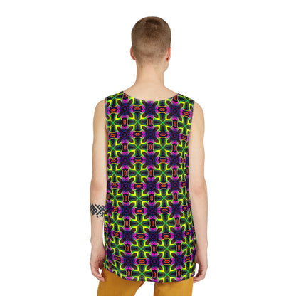 Back view of the 'Impermia' all-over-print men's tank top