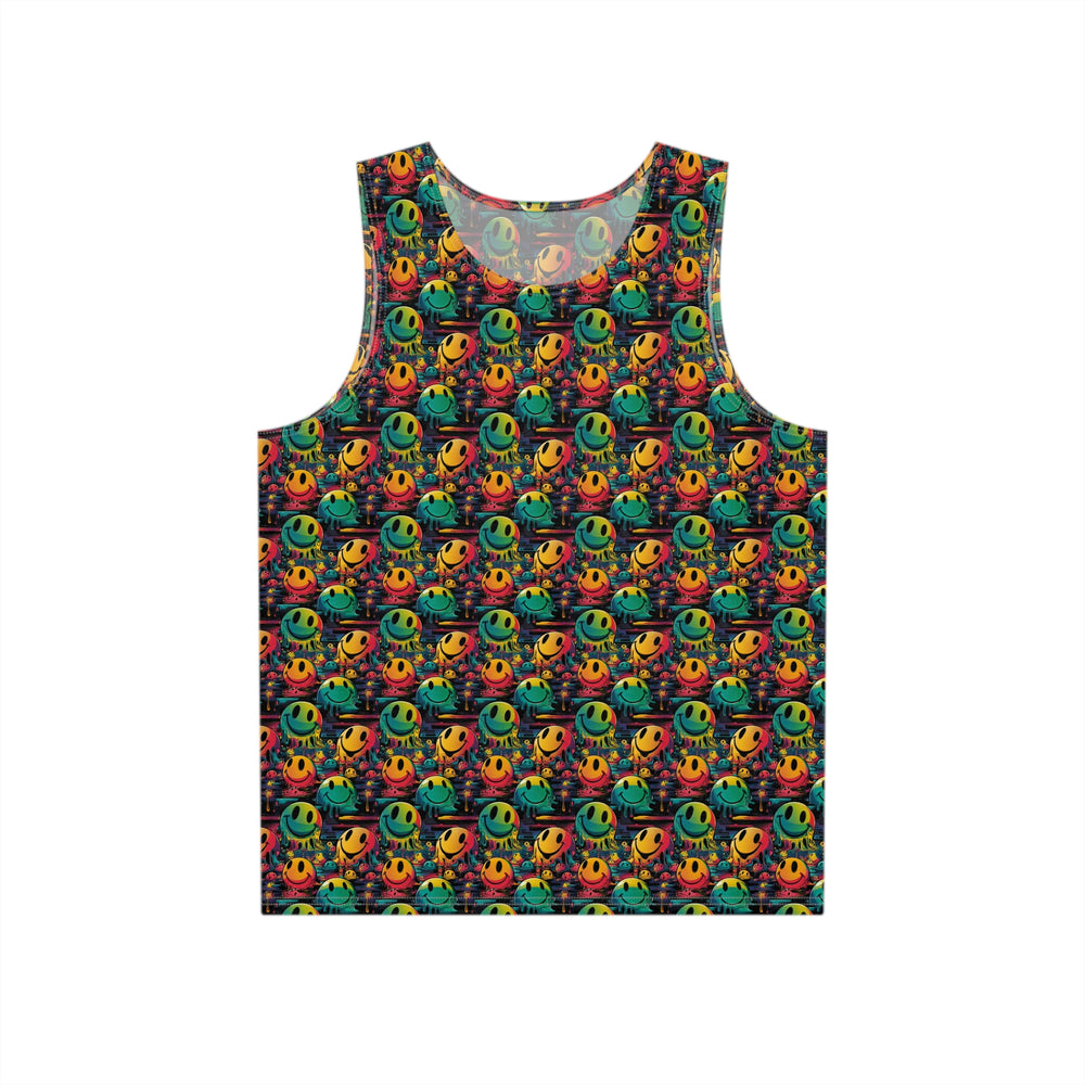 "Smiley Green Yellow Pattern" MEN'S TANK TOP