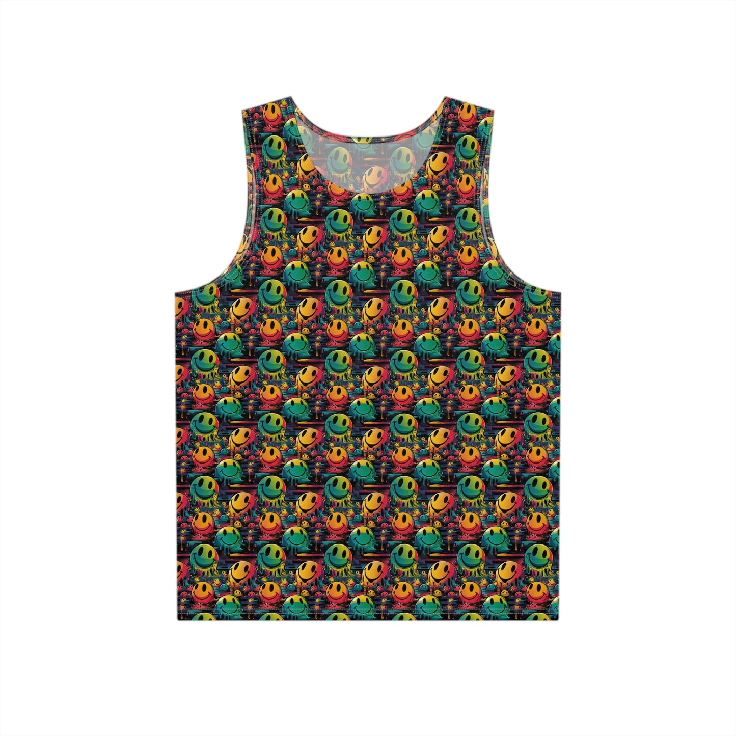 "Smiley Green Yellow Pattern" MEN'S TANK TOP