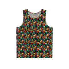 "Smiley Green Yellow Pattern" MEN'S TANK TOP