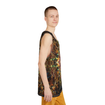 The Sigil of Valor men's tank top design from above.