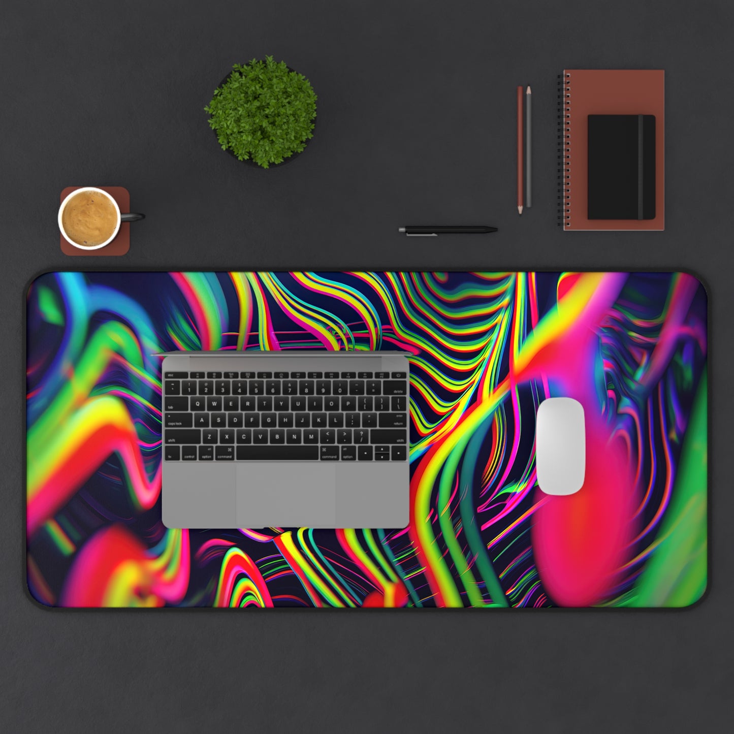 "Psychedelic Tracers" DESK MAT (12x18)(12x22)(15.5x31)