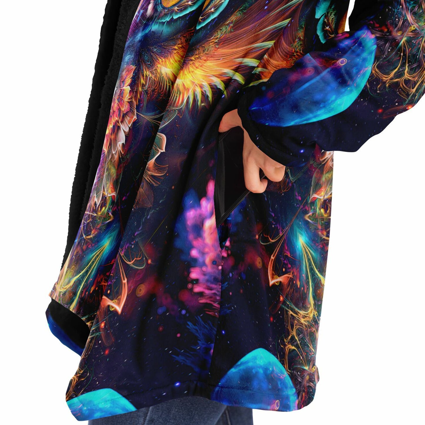 "Peekaboo" HOODED CLOAK (Black)