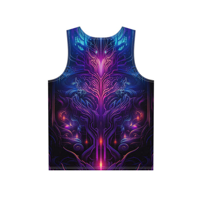 Back view of the Midnight Spell tank top with the print continuing across the fabric.