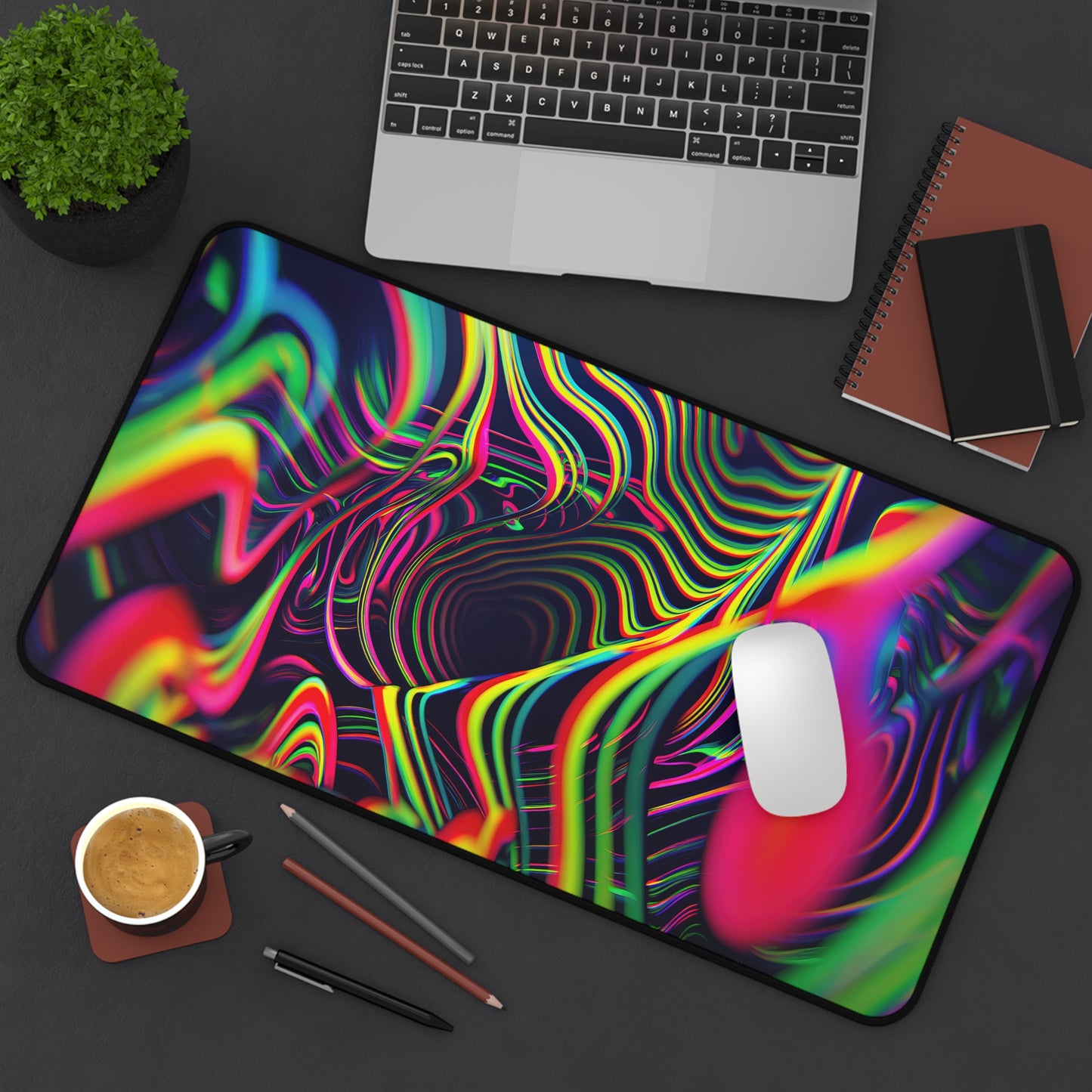 "Psychedelic Tracers" DESK MAT (12x18)(12x22)(15.5x31)