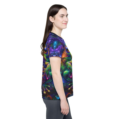 Collar detail of the "Kiss Me" sport tee, showing the neckline and classic fit finish.