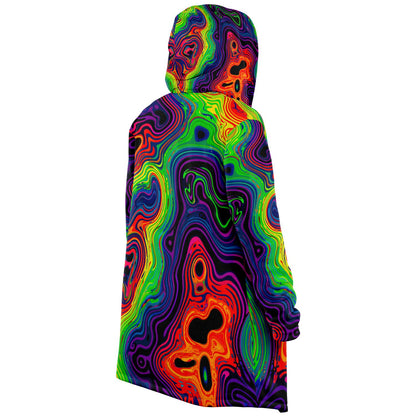 "Neon Spill" HOODED CLOAK