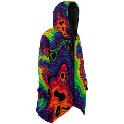 "Neon Spill" HOODED CLOAK