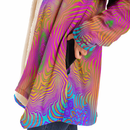 "Neon King Mandala" HOODED CLOAK