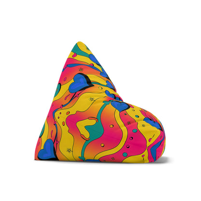 "Psychedelic Hearts" BEAN BAG CHAIR COVER