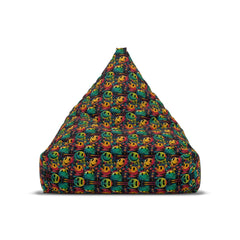 "Smiley Green Yellow Pattern" BEAN BAG CHAIR COVER