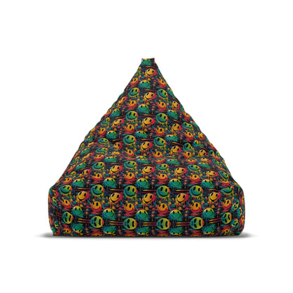 "Smiley Green Yellow Pattern" BEAN BAG CHAIR COVER