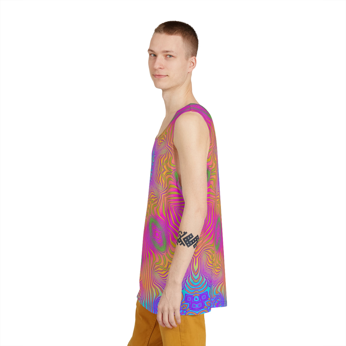 "Neon King Mandala" MEN'S TANK TOP