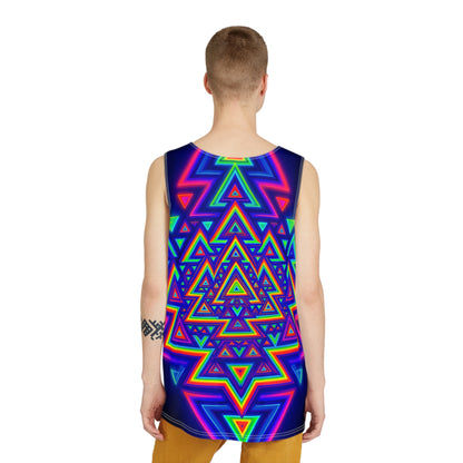 Flat lay of the Aztecia men's tank top.