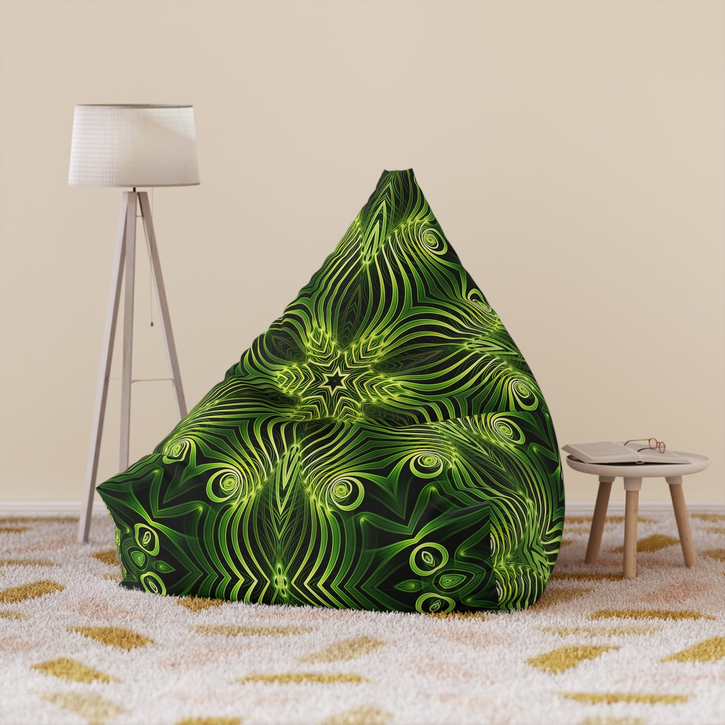 "Green Lattice" BEAN BAG CHAIR COVER