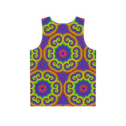 Honeycore Fractal men's tank top shown from the back.