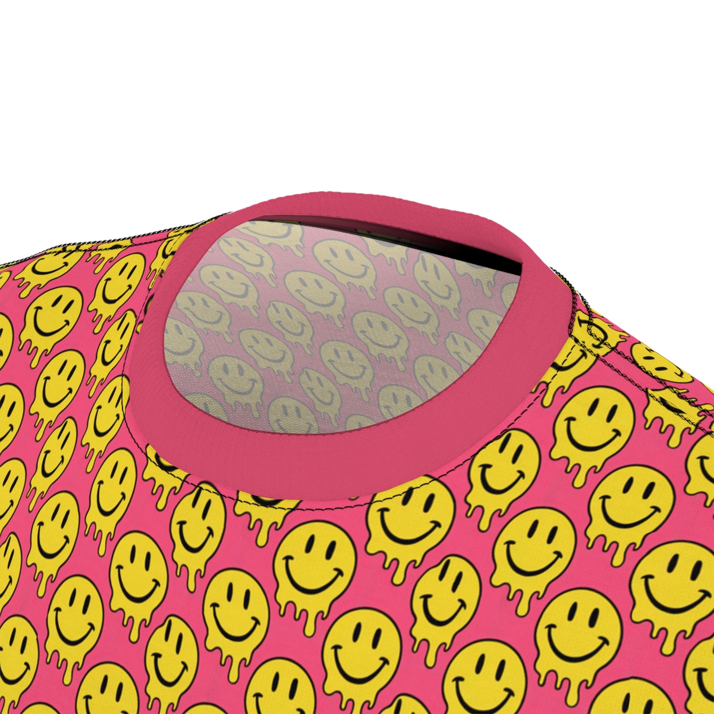 Yellow and Pink Smiley Pattern PREMIUM TEE