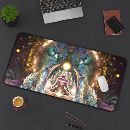 Density 432 desk mat laid on a desk with a keyboard and mouse for scale