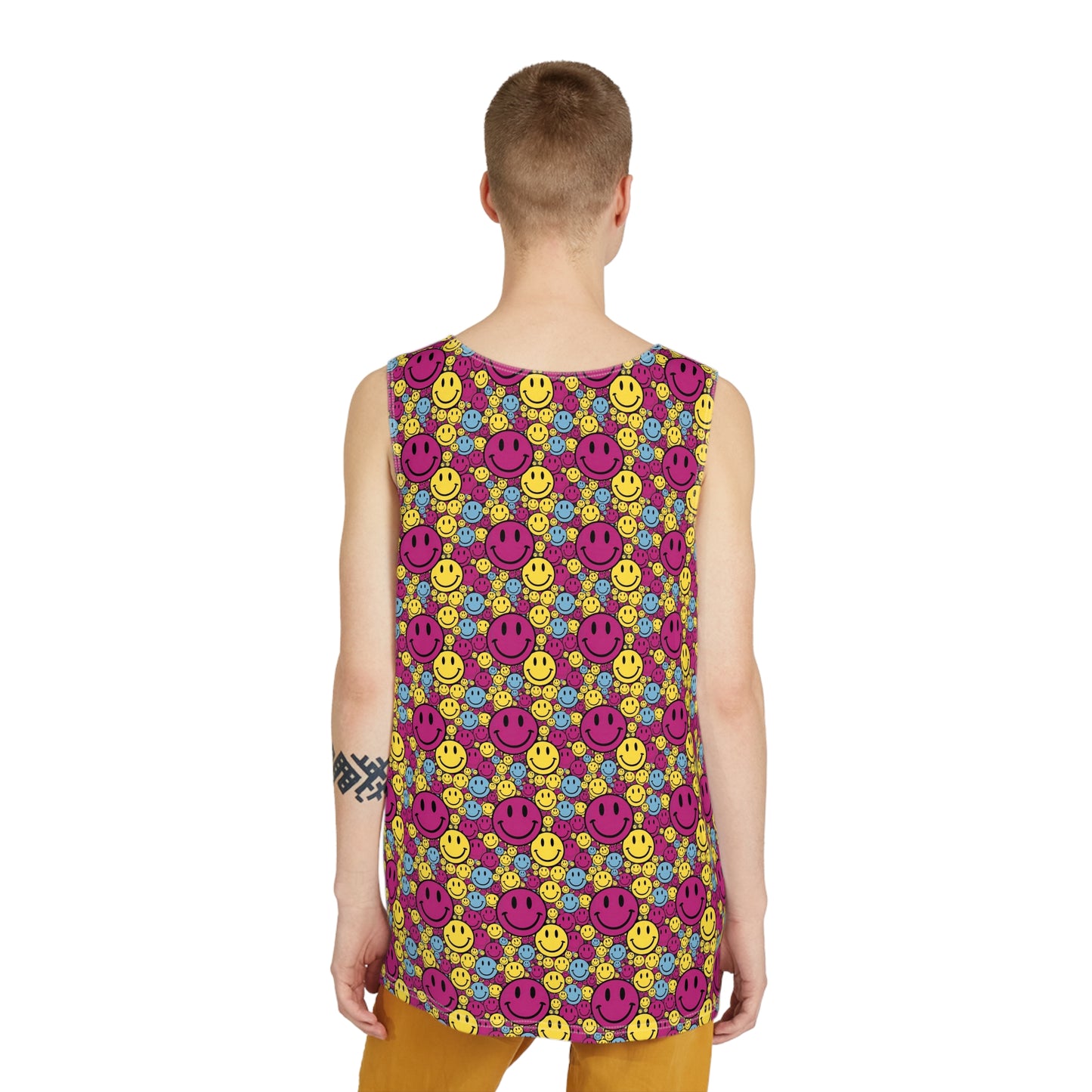 "Purple Yellow Blue Smiley" MEN'S TANK TOP