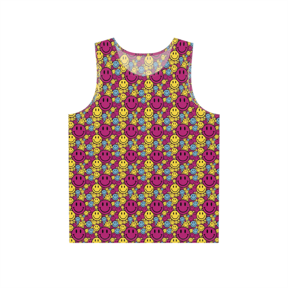 "Purple Yellow Blue Smiley" MEN'S TANK TOP