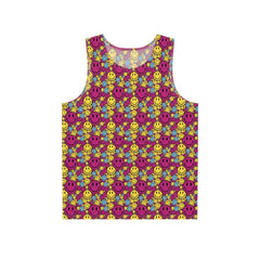 "Purple Yellow Blue Smiley" MEN'S TANK TOP