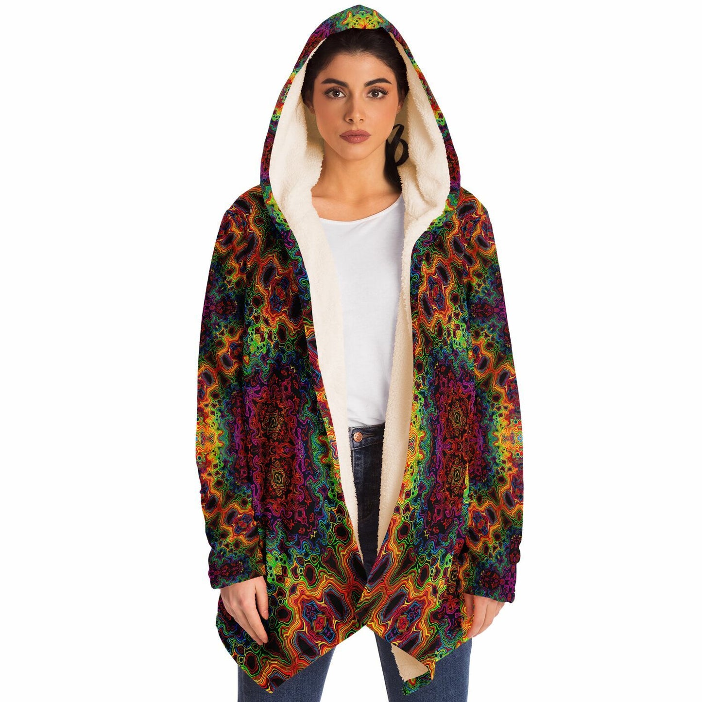 "Lysergic Burst" HOODED CLOAK