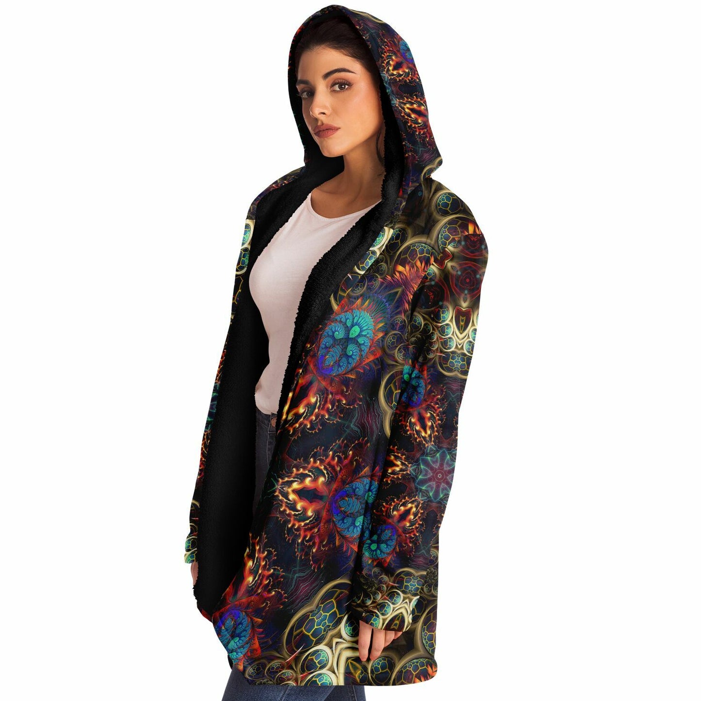 "Stimulous Mandala" HOODED CLOAK