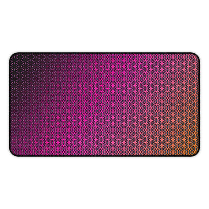 "Pink Flower of Life Pattern" DESK MAT (12x18)(12x22)(15.5x31)