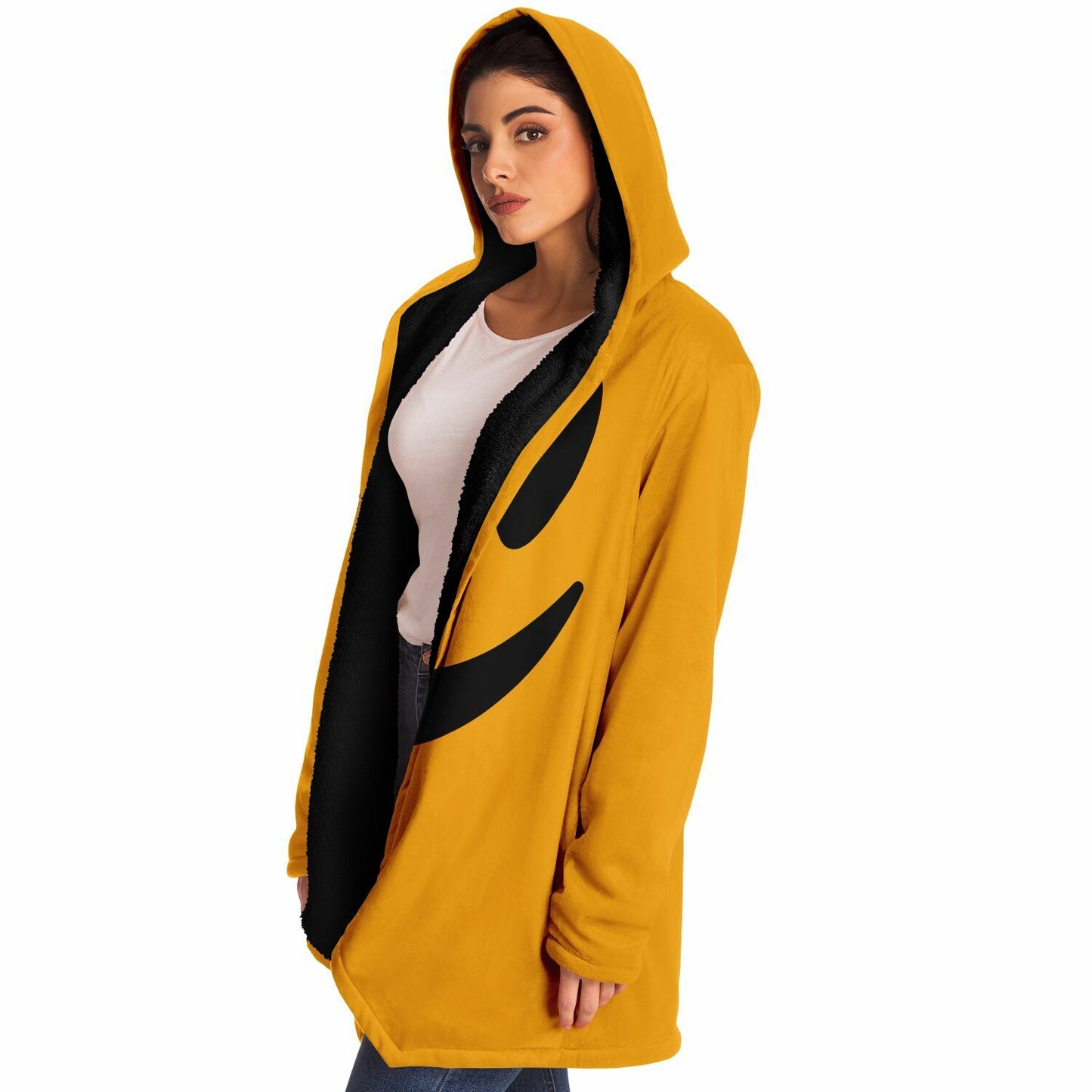 "Yellow Smiley" HOODED CLOAK