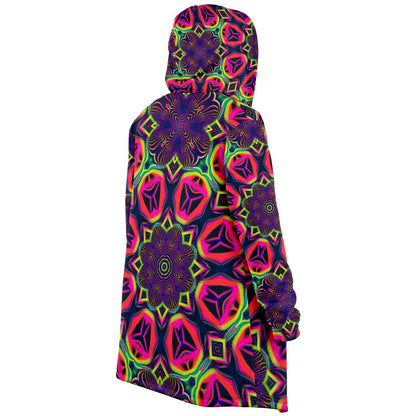 "Psychedelic Tracers Mandala" HOODED CLOAK