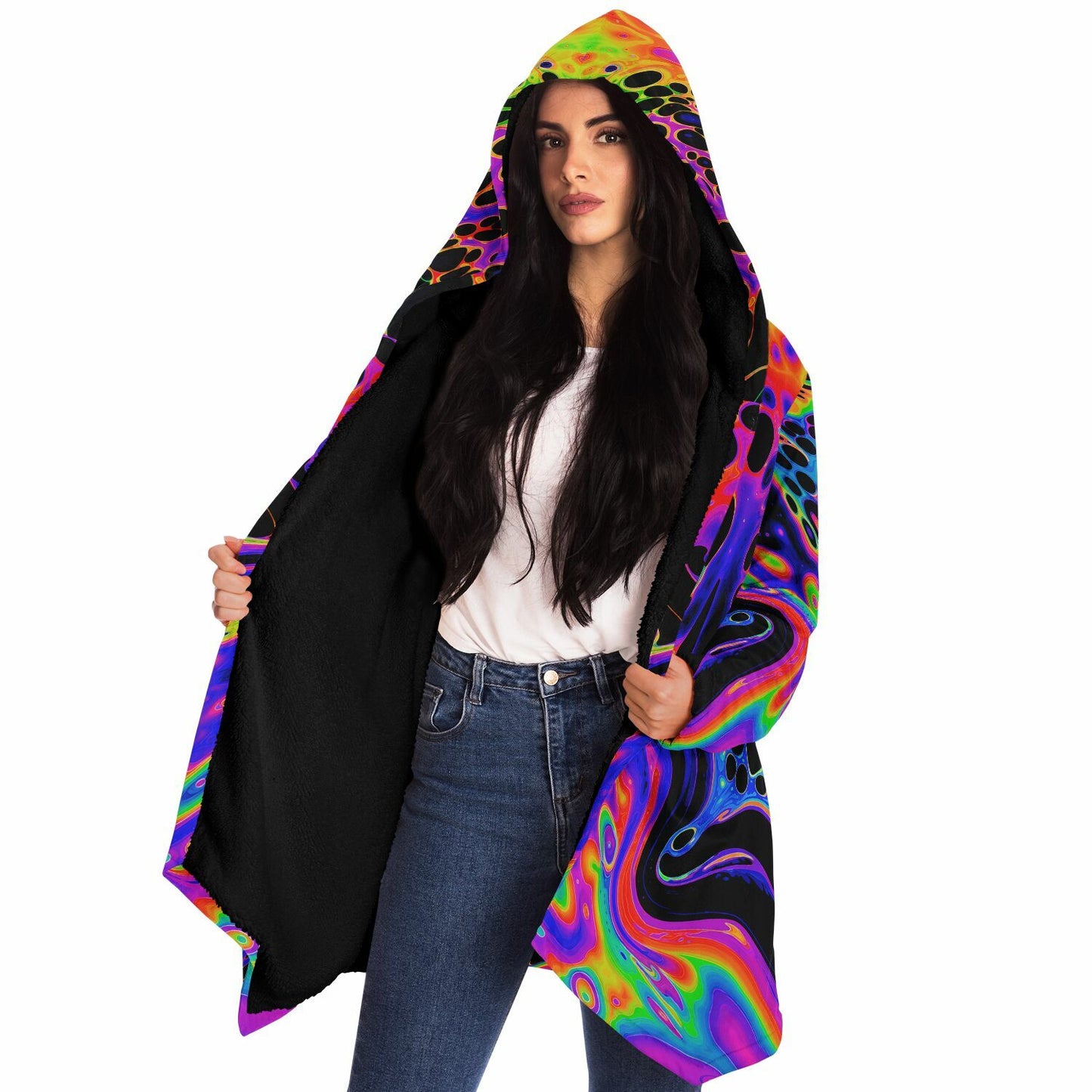 "Auroric Spill" HOODED CLOAK