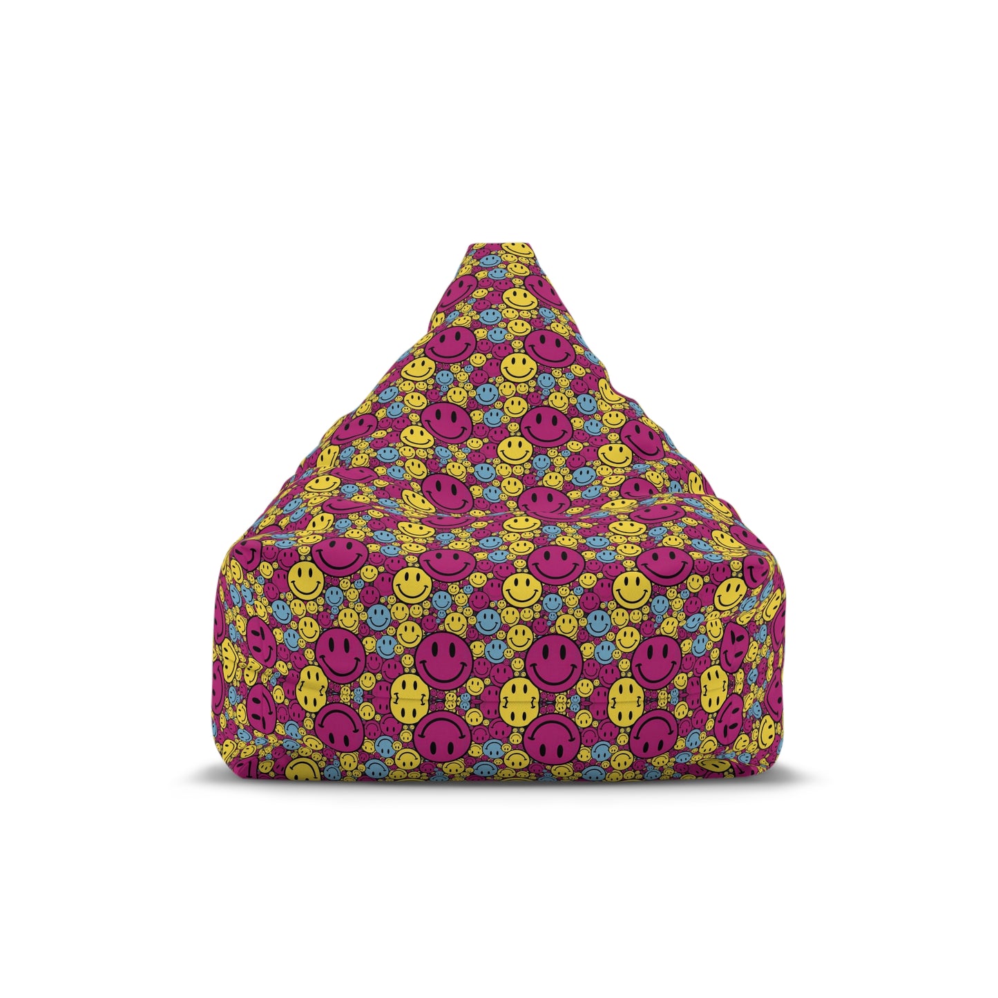 "Purple Yellow Blue Smiley Pattern" BEAN BAG CHAIR COVER