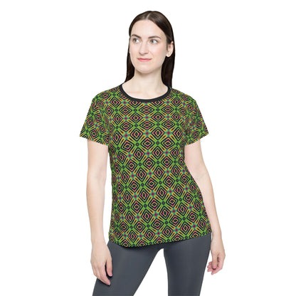 Close-up of the LSDream sport tee print showing color and pattern detail.