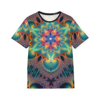 Front view of the Free Your Mind print on the men's sport tee.
